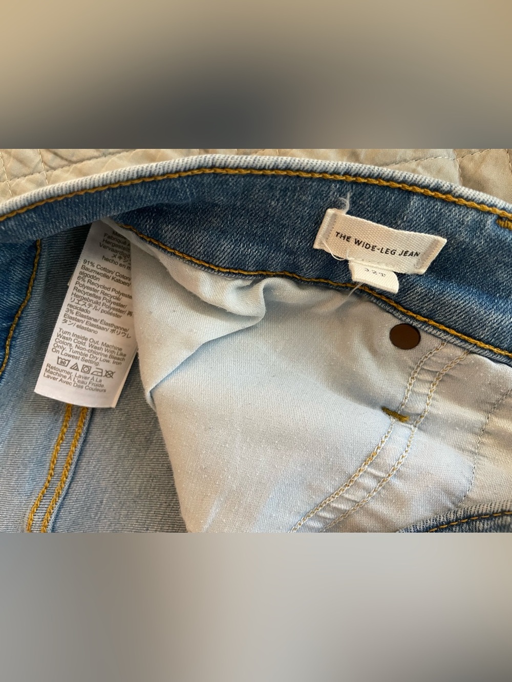 Madewell The Tall Wide-Leg Jean in Super Stretch Size 32T $148 NZ256 - Picture 11 of 13